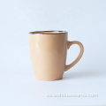 Color glaseado 12oz café leche taza taza de gres